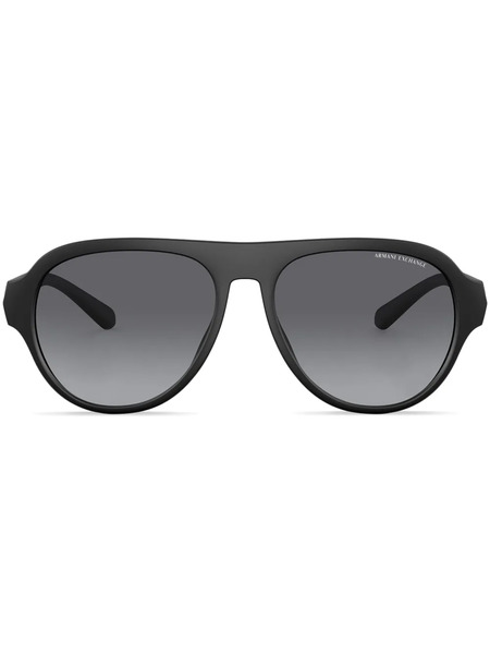  Armani Exchange Pilot-frame Sunglasses - Black 