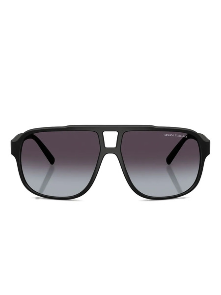  Armani Exchange Pilot-frame Sunglasses - Black 