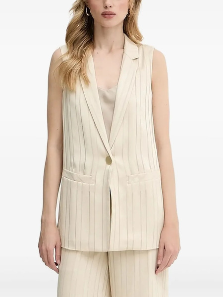  Armani Exchange Pinstripe Sleeveless Waistcoat - Neutrals 