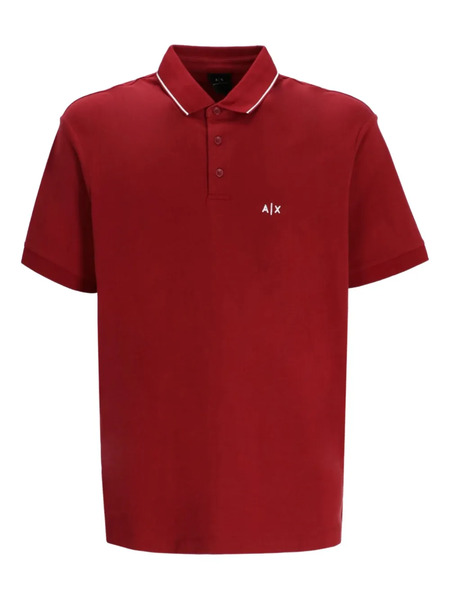  Armani Exchange Piped Logo Polo Shirt - Red 