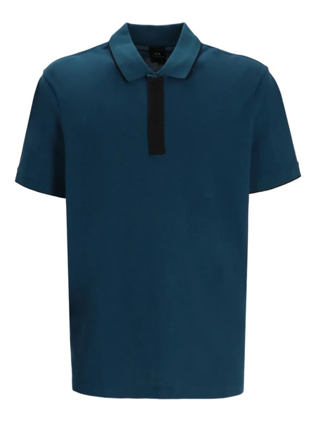  Armani Exchange Placket Polo Shirt - Blue 