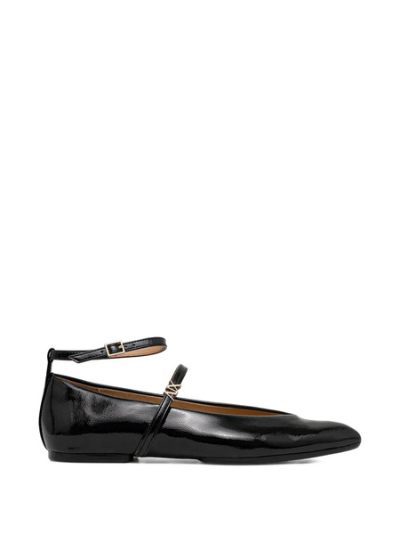  Armani Exchange Pointed Strap Ballet Flats - Black 