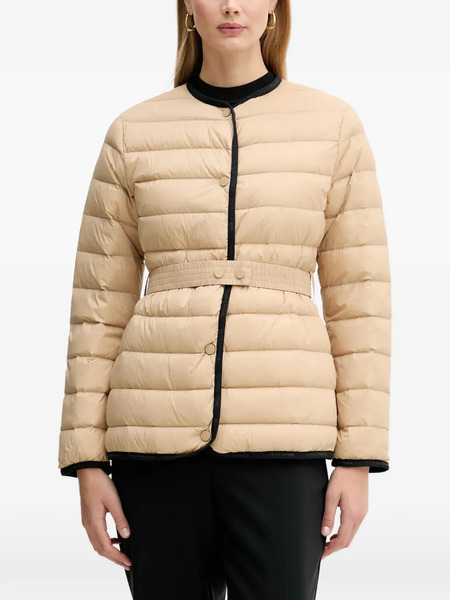  Armani Exchange Quilted Belted Jacket - Neutrals 