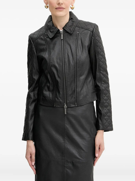  Armani Exchange Quilted Zip Jacket - Black 