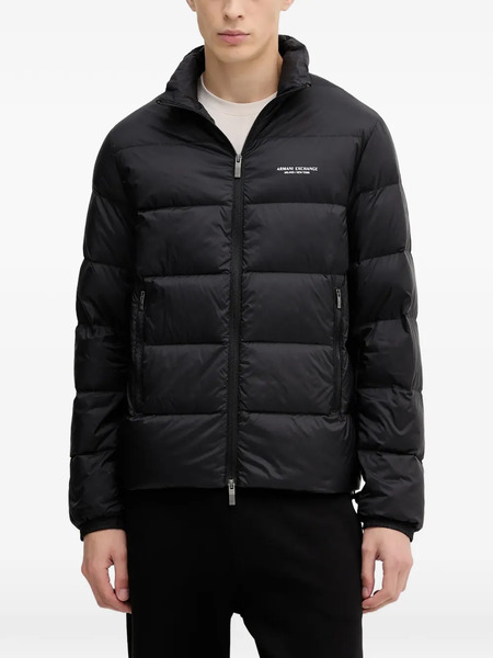  Armani Exchange Quilted Zip Jacket - Black 
