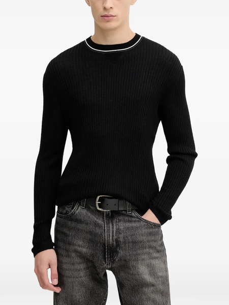  Armani Exchange Ribbed-knit Sweater - Black 