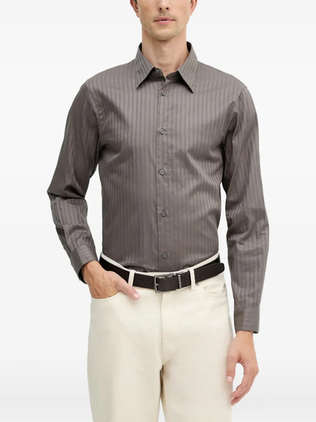  Armani Exchange Striped Buttoned Shirt - Grey 