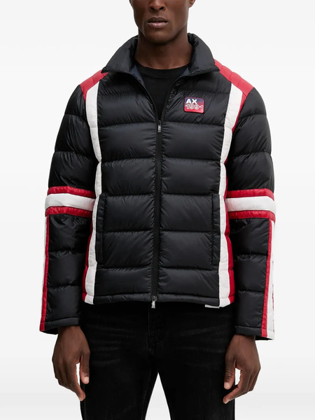  Armani Exchange Striped Padded Jacket - Black 