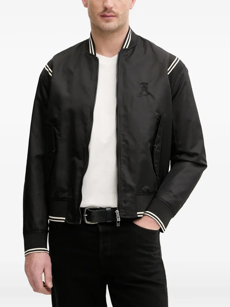  Armani Exchange Striped-trim Zip-up Jacket - Black 