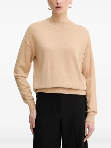  Armani Exchange Textured Split-back Sweater - Neutrals 