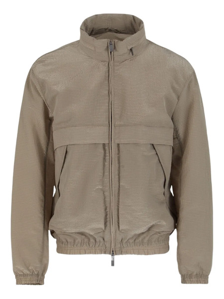  Armani Exchange Textured Zip Jacket - Brown 