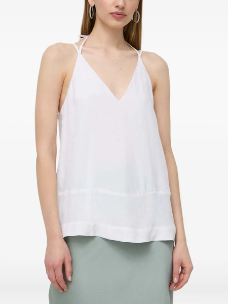  Armani Exchange V-neck Blouse - White 