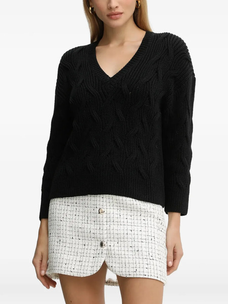  Armani Exchange V-neck Sweater - Black 