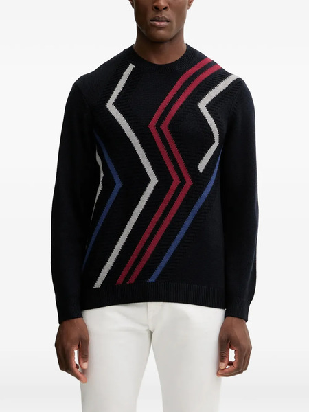  Armani Exchange Zigzag-pattern Sweater - Black 