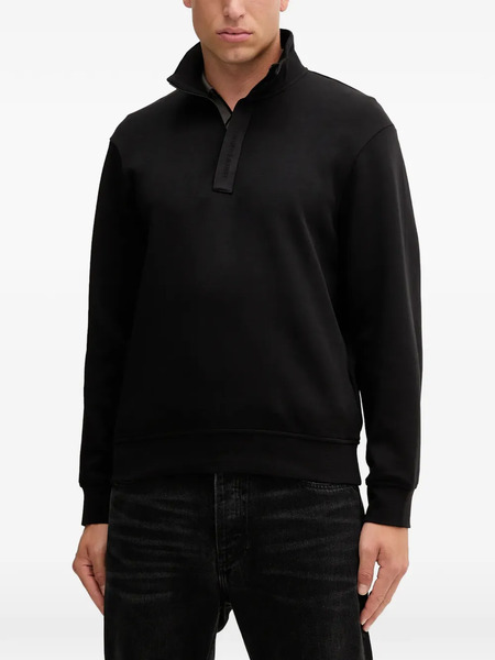  Armani Exchange Zip Collared Sweatshirt - Black 