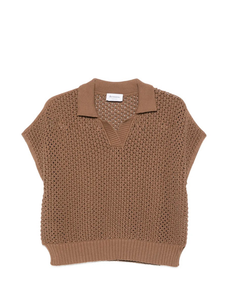  Arovescio Polo-collar T-shirt - Brown 