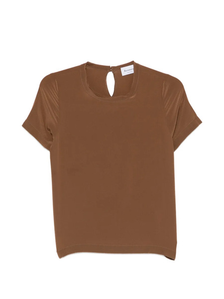  Arovescio Silk T-shirt - Brown 