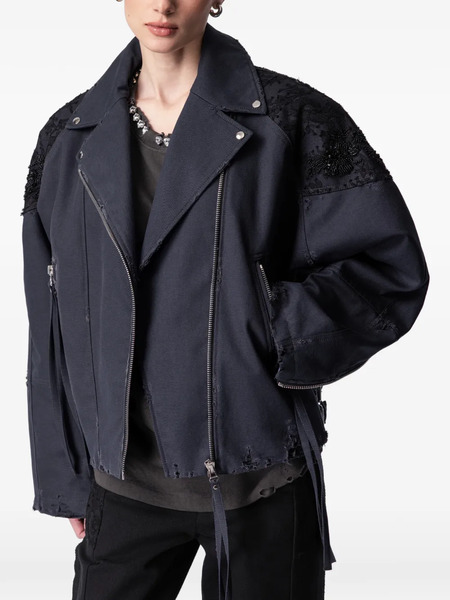  Article Ten Lace-panelling Jacket - Blue 