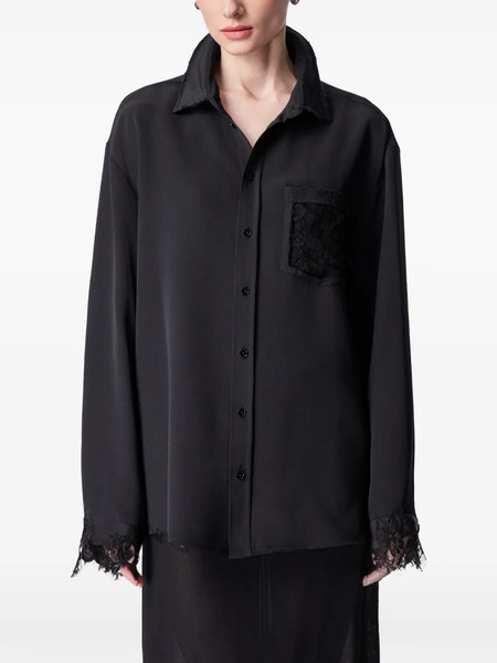  Article Ten Lace-panels Shirt - Black 