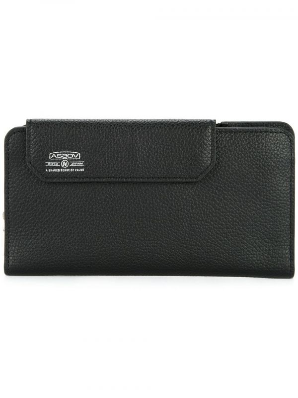  As2ov Shrink Long Wallet - Black 