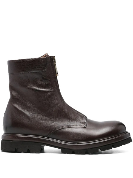  A.s.98 Zip-front Leather Boots - Brown 