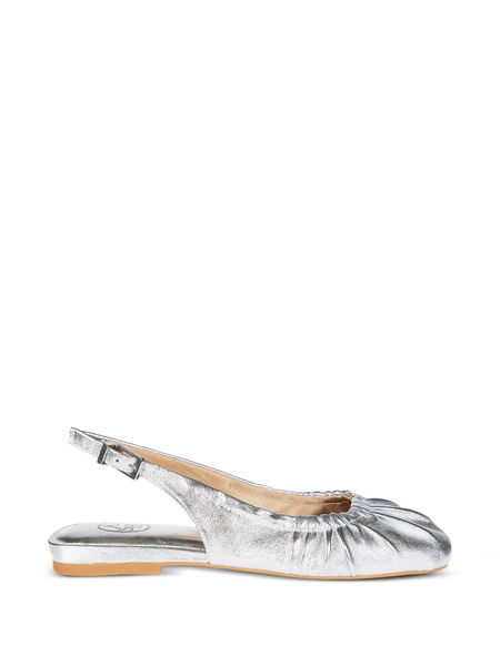  Ash Bibi Ruched Slingback Pumps - Silver 
