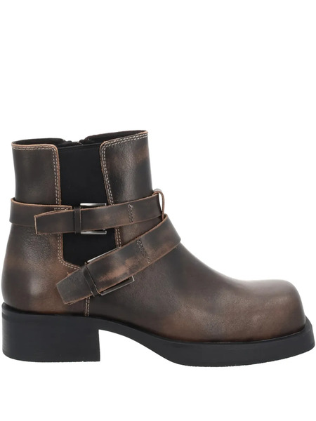  Ash Buckle Strap Boots - Brown 