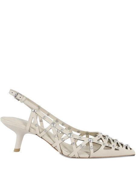  Ash Cut-out Leather Pumps - Neutrals 