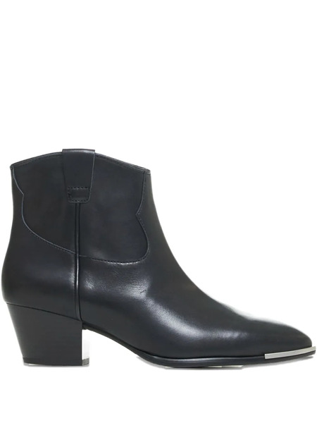  Ash 50mm Leather Boots - Black 