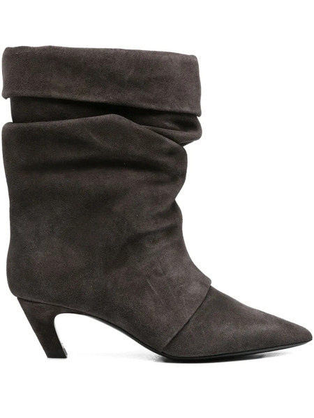  Ash 50mm Slouch-effect Pointed-toe Boots - Grey 