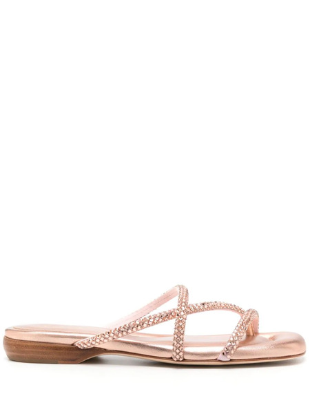  Ash Rubis Crystal-embellished Slides - Pink 