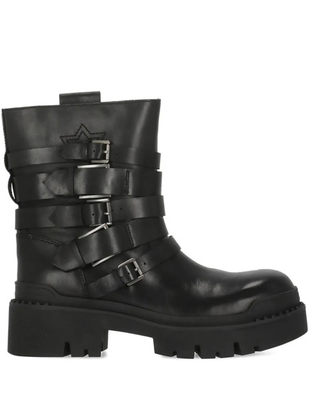  Ash Straps Buckle Boots - Black 