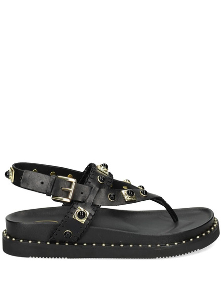  Ash Uteca Stud-embellished Leather Sandals - Black 