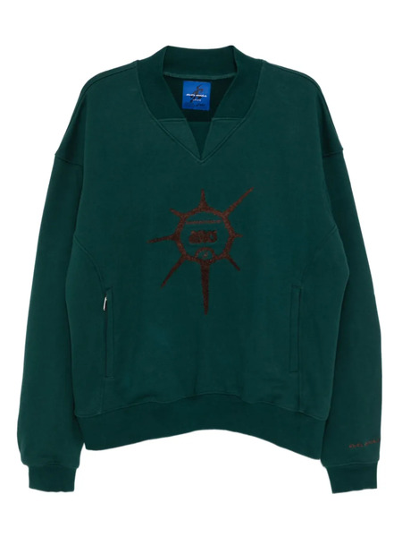  Asics Graphic-embroidered Sweatshirt - Green 