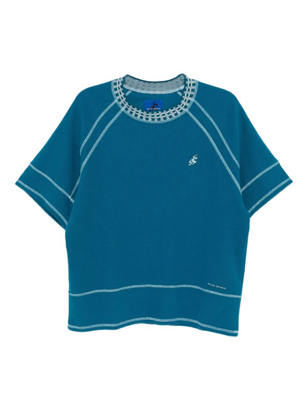  Asics Slogan-embroidered T-shirt - Blue 