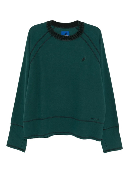  Asics Slogan-embroidered T-shirt - Green 