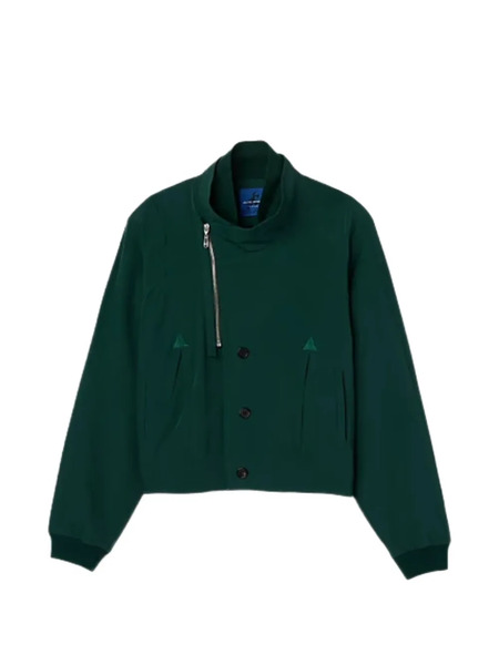  Asics Zip Asymmetric Bomber Jacket - Green 