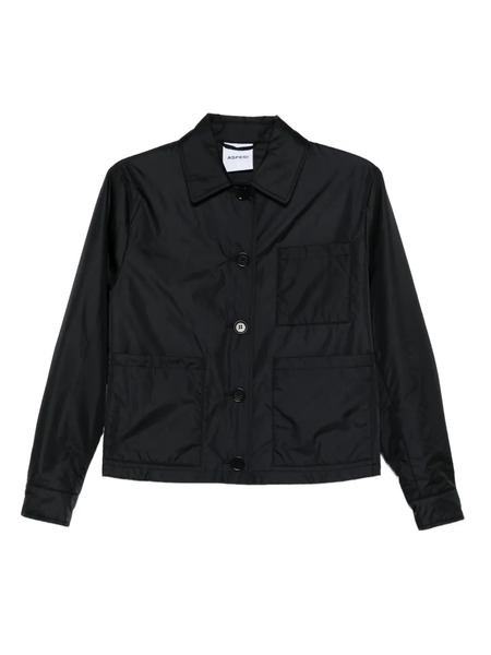  Aspesi Button-fastening Patch-pocket Jacket - Black 