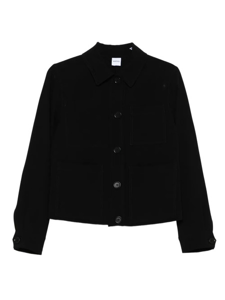  Aspesi Button-fastening Pocket Jacket - Black 