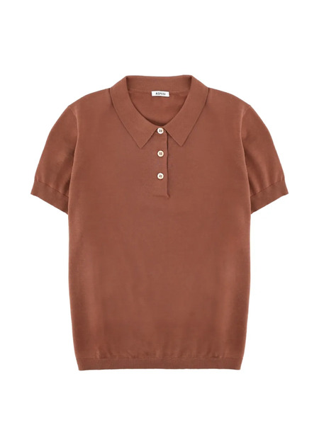  Aspesi Button Polo T-shirt - Brown 