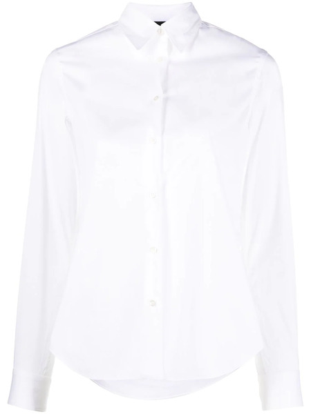  Aspesi Button-up Curved-hem Shirt - White 