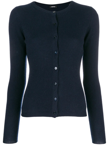  Aspesi Cashmere Fitted Cardigan - Blue 