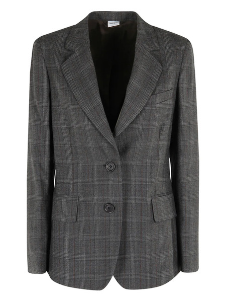  Aspesi Check-pattern Blazer - Grey 