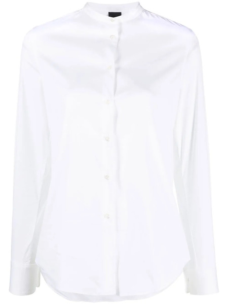  Aspesi Collarless Button-up Shirt - White 