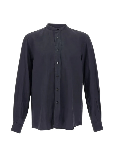  Aspesi Collarless Shirt - Blue 