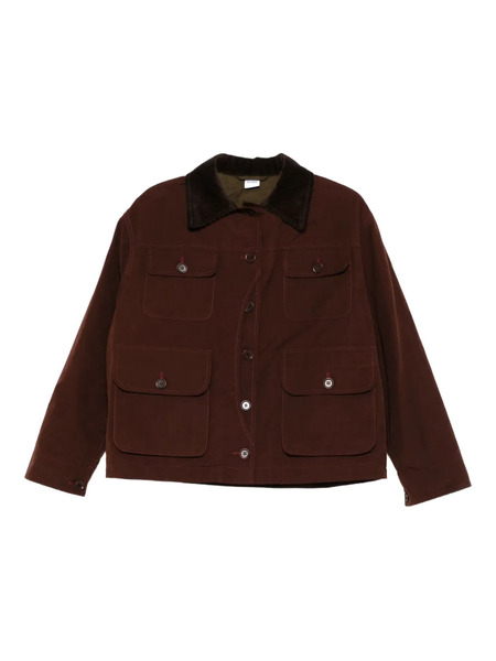  Aspesi Corduroy-collar Buttoned Jacket - Red 