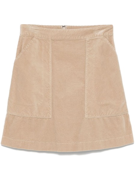  Aspesi Corduroy Mini Skirt - Neutrals 