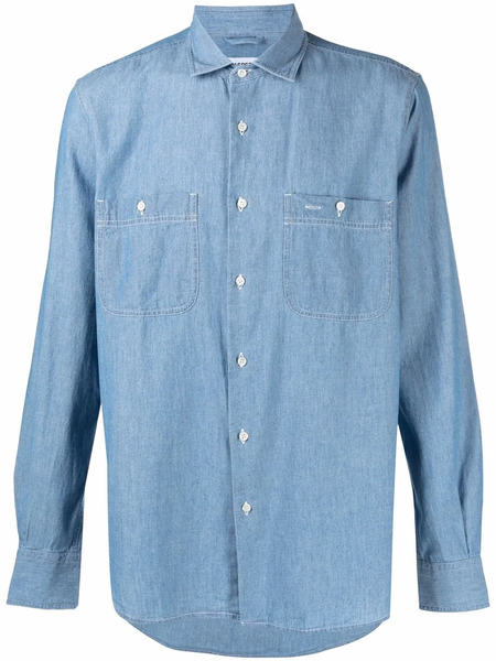 Aspesi Denim Button-down Shirt - Blue 