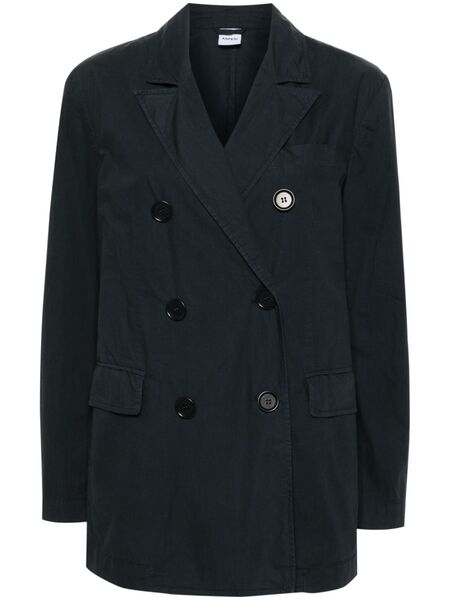  Aspesi Double-breasted Cotton Blazer - Blue 