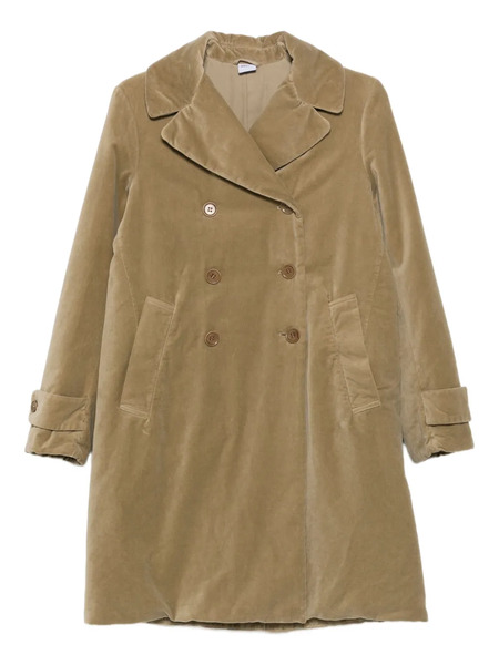  Aspesi Double-breasted Velvet Coat - Neutrals 